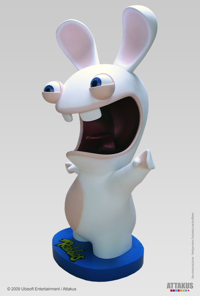 Attakus Prestige Lapin Crétin Lifesize statue résine 196 cm