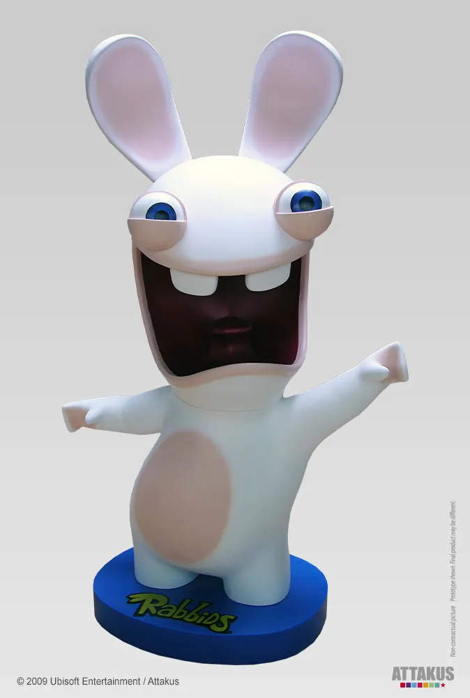 Attakus Prestige Lapin Crétin Lifesize statue résine 196 cm