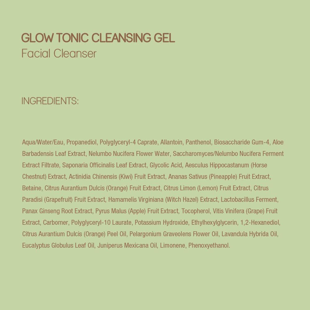 Pixi Glow Tonic Gel Nettoyant Visage 135 ml glycolique