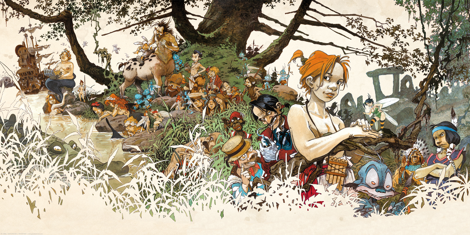 Attakus Collection Atlas Loisel Peter Pan Affiche Couleur 100x50