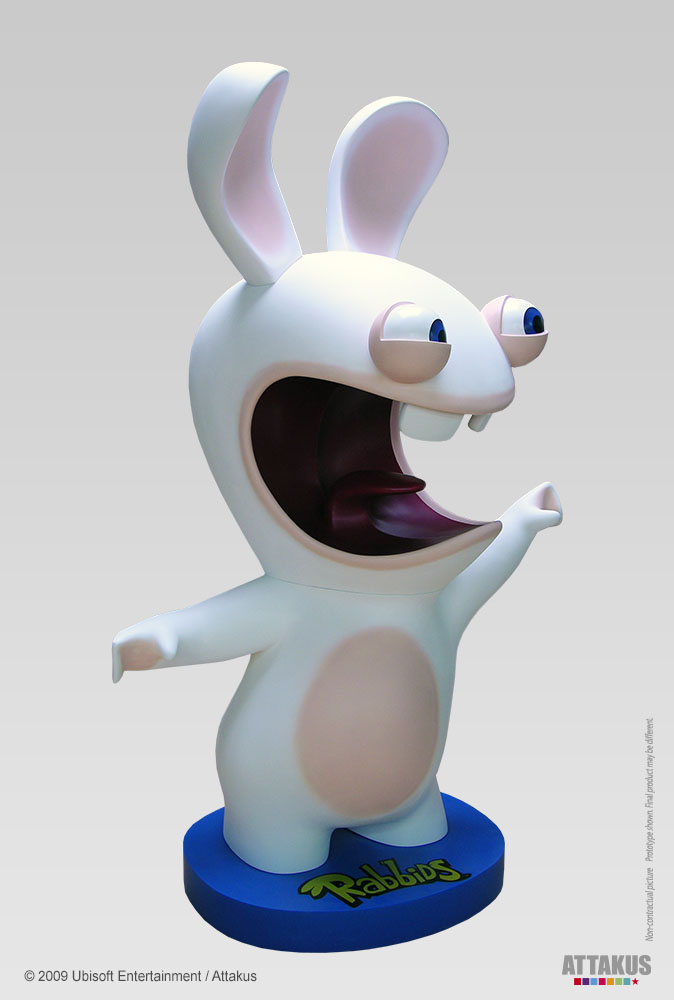 Attakus Prestige Lapin Crétin Lifesize statue résine 196 cm