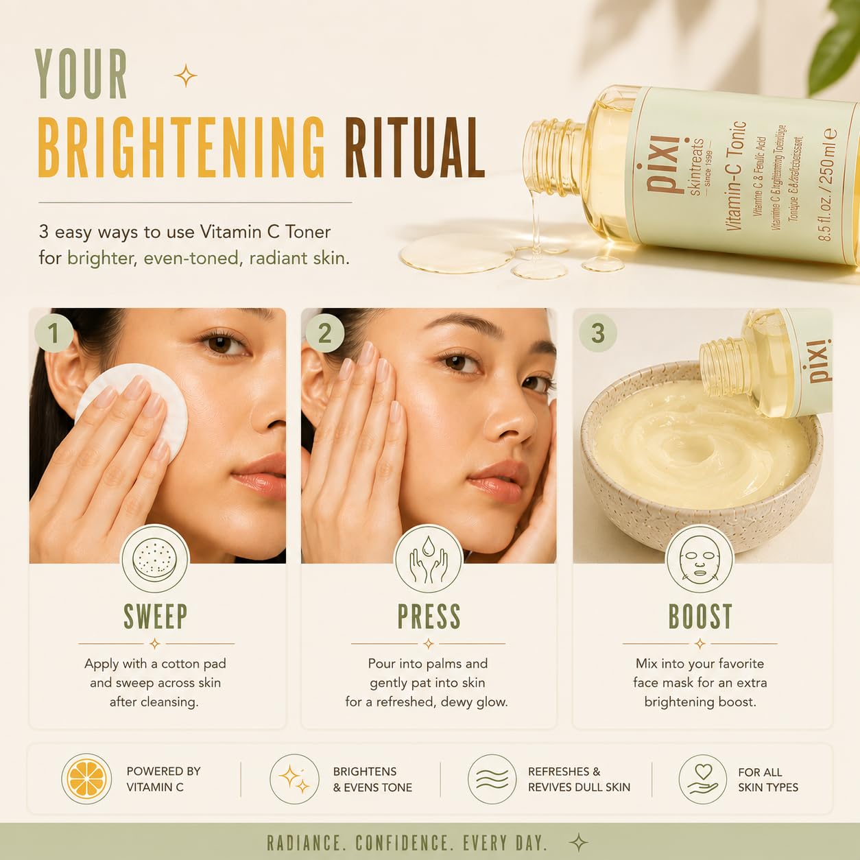 Pixi Vitamin-C Tonic lotion visage vitamine C 100 ml éclat