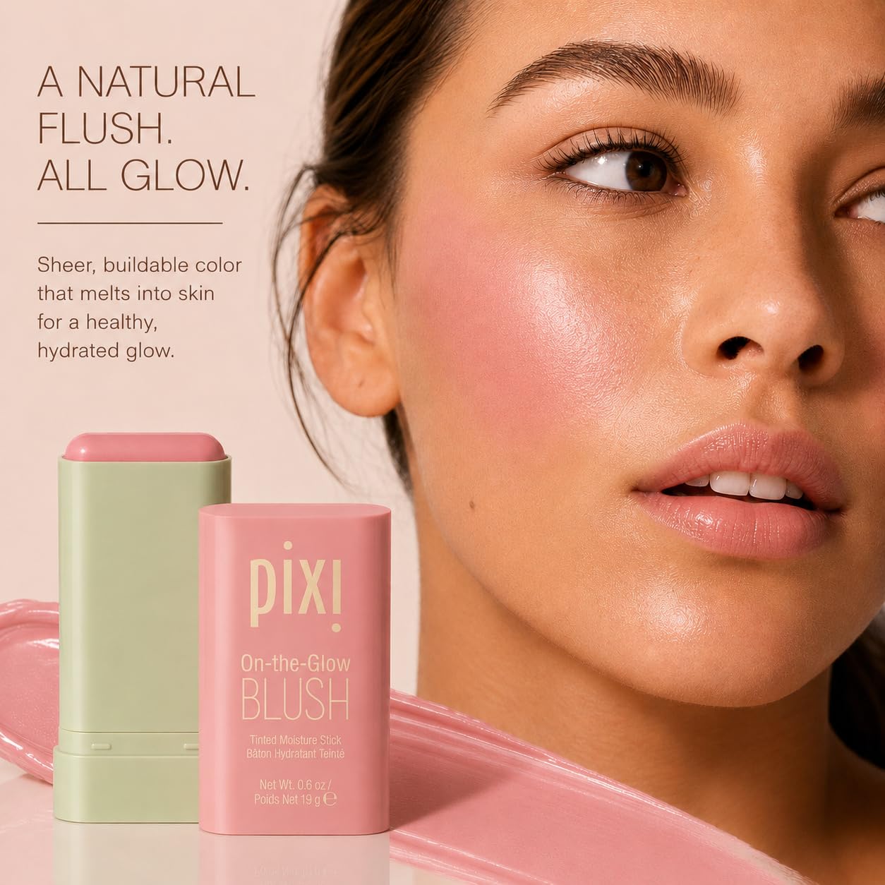 Pixi On-the-Glow Blush stick joues Fleur 19 g hydratant