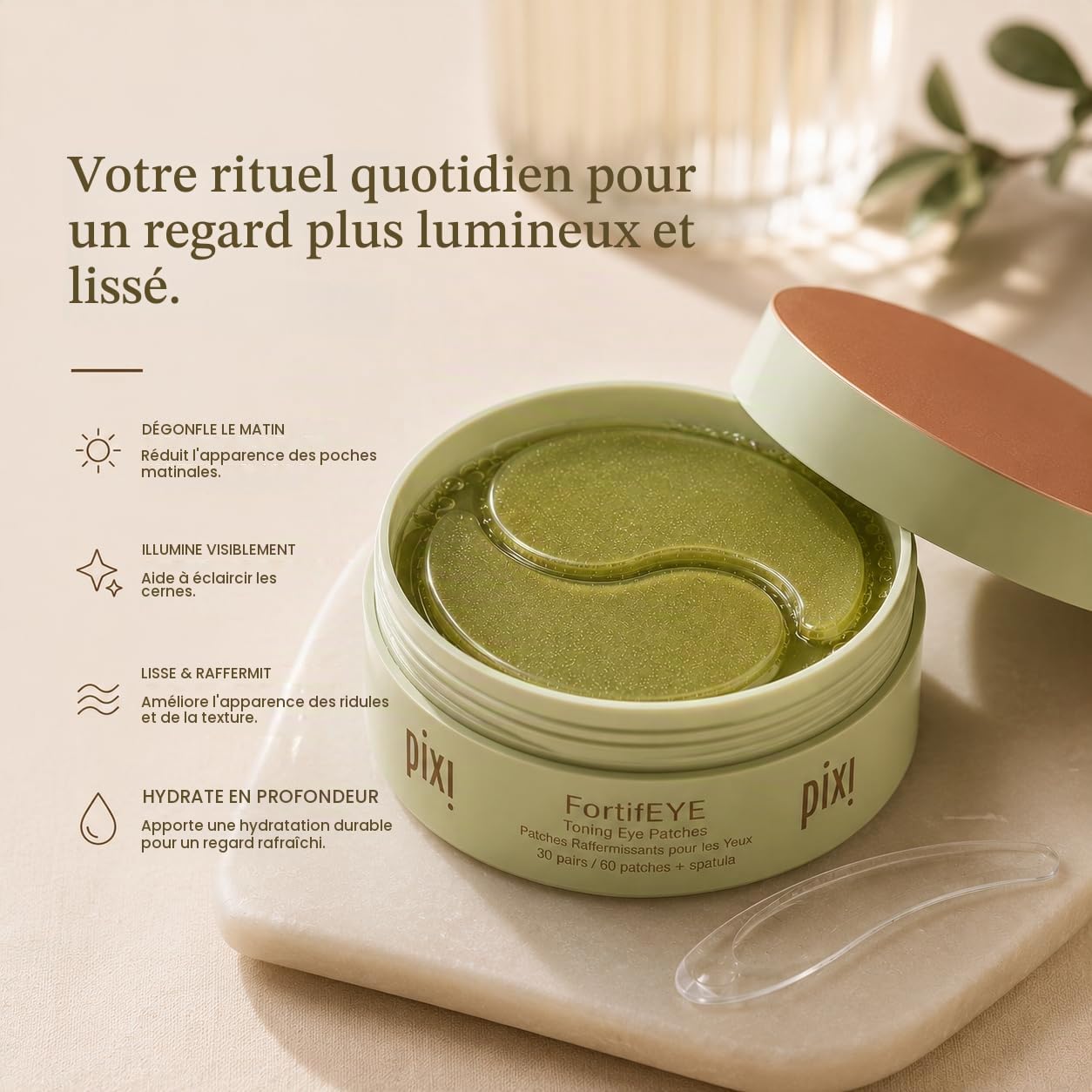 Pixi FortifEYE patchs yeux collagène végétal 30 paires