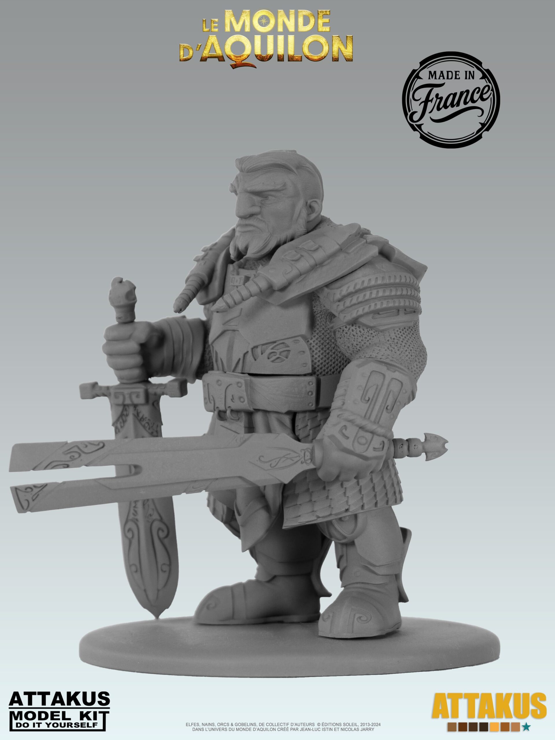 Attakus Model Kit Redwin figurine à peindre résine Nains