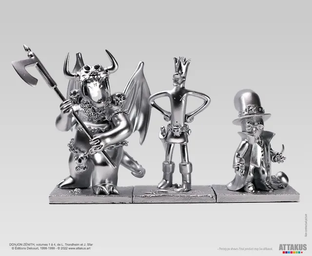 Attakus Prestige Donjon trio argent pack 3 figurines résine