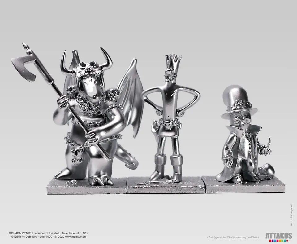 Attakus Prestige Donjon trio argent pack 3 figurines résine
