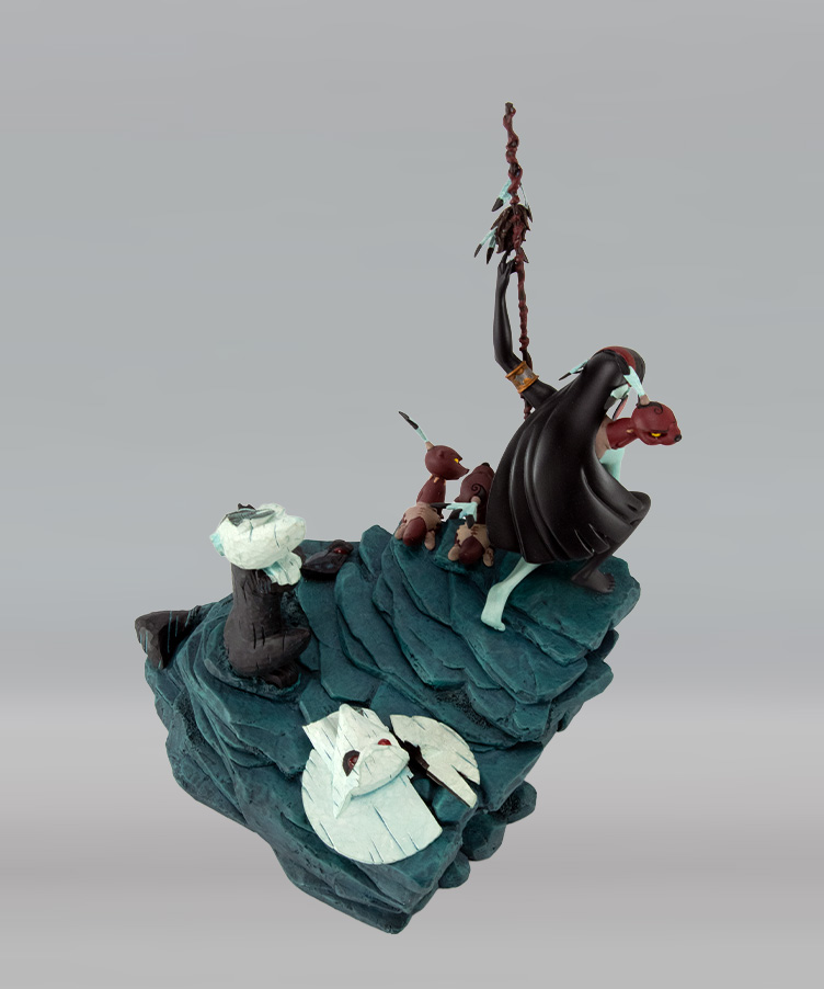 Attakus Luuna rocher version nuit HC15/15 statue 25 cm