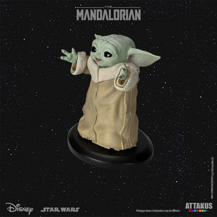 Attakus Classique Grogu Happy 1/5e figurine Mandalorian résine 9,5 cm