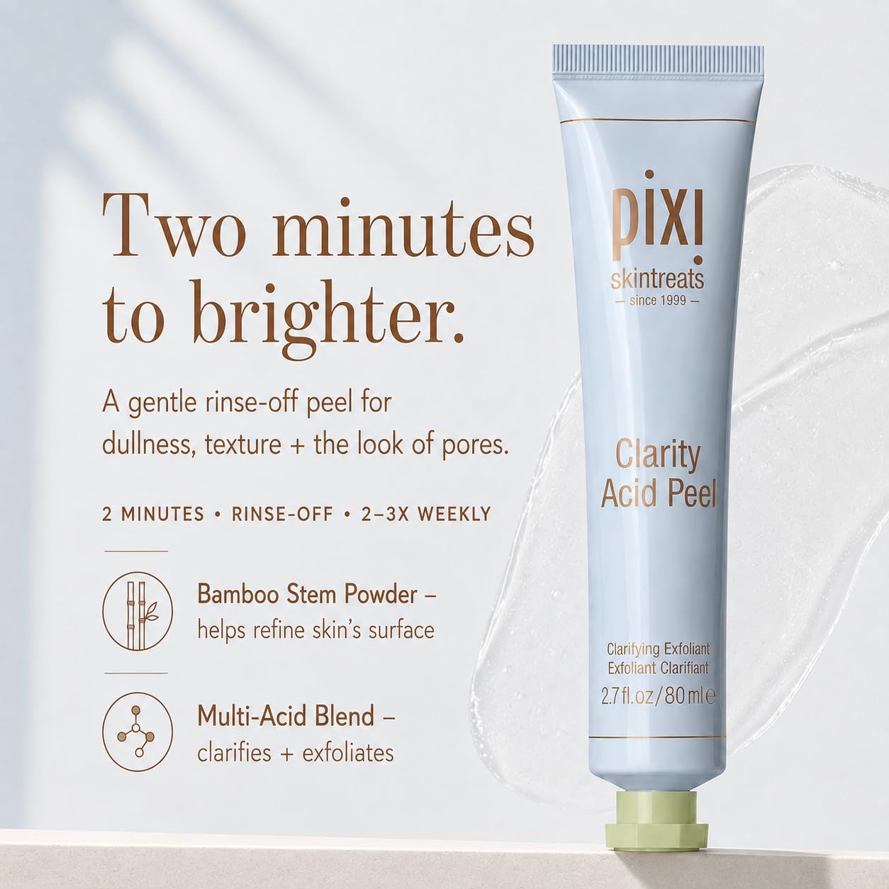 Pixi Clarity Acid Peel Exfoliant Visage AHA BHA 80 ml