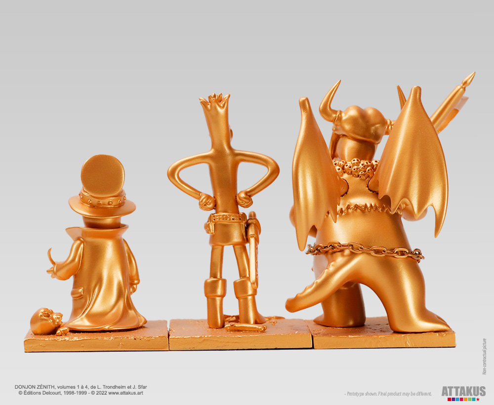 Attakus Prestige Donjon Trio Collector Or statuettes lot 3
