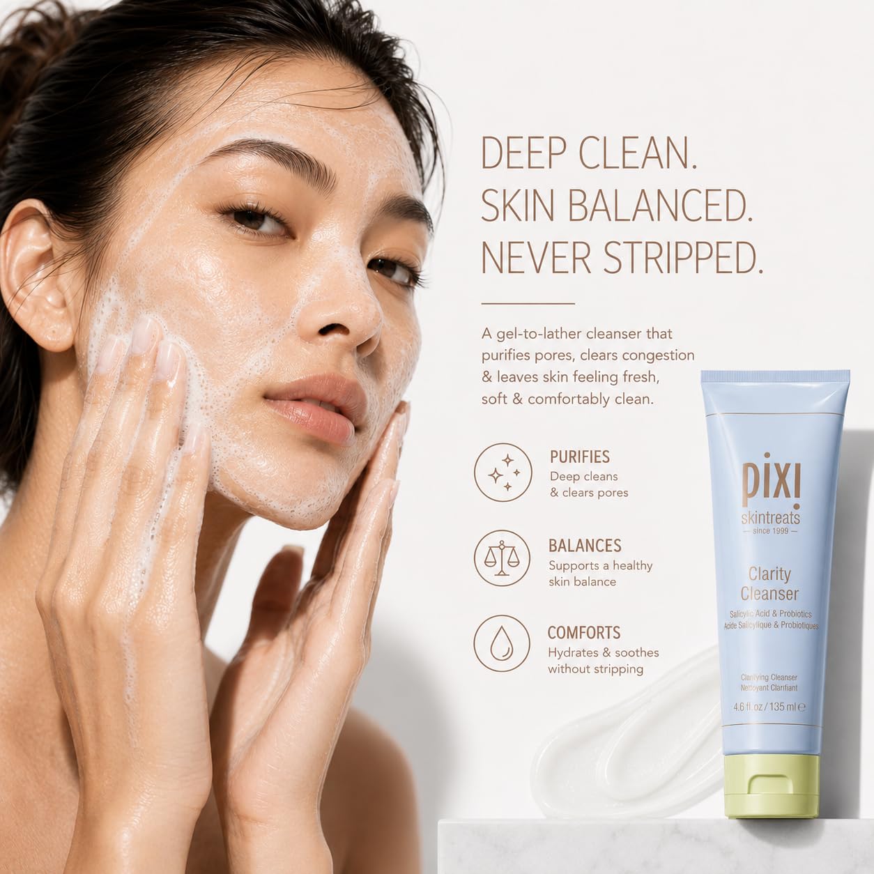 Pixi Clarity Cleanser nettoyant visage 135 ml anti-pores