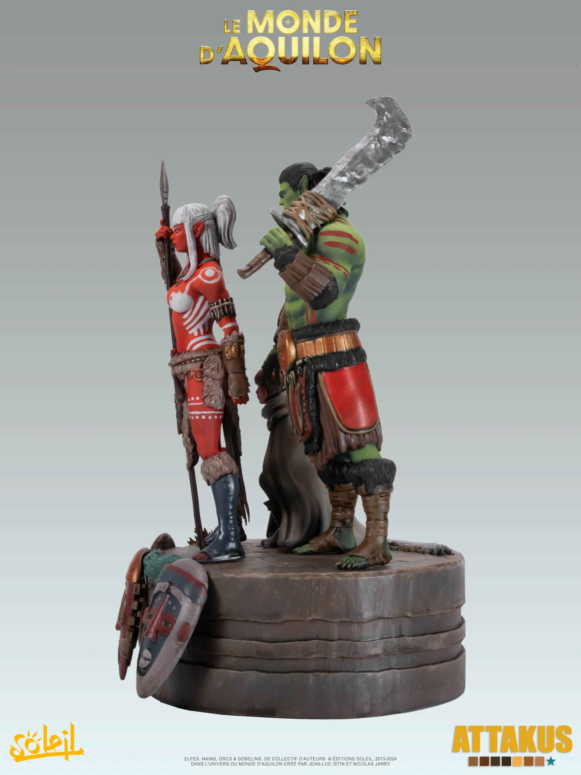 Attakus Prestige Diorama des masques Elfes diorama couleur
