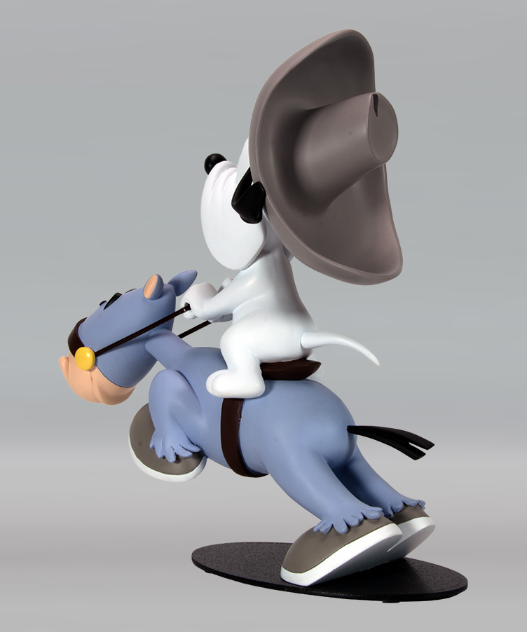 Attakus Prestige Droopy sur son âne figurine grande taille résine