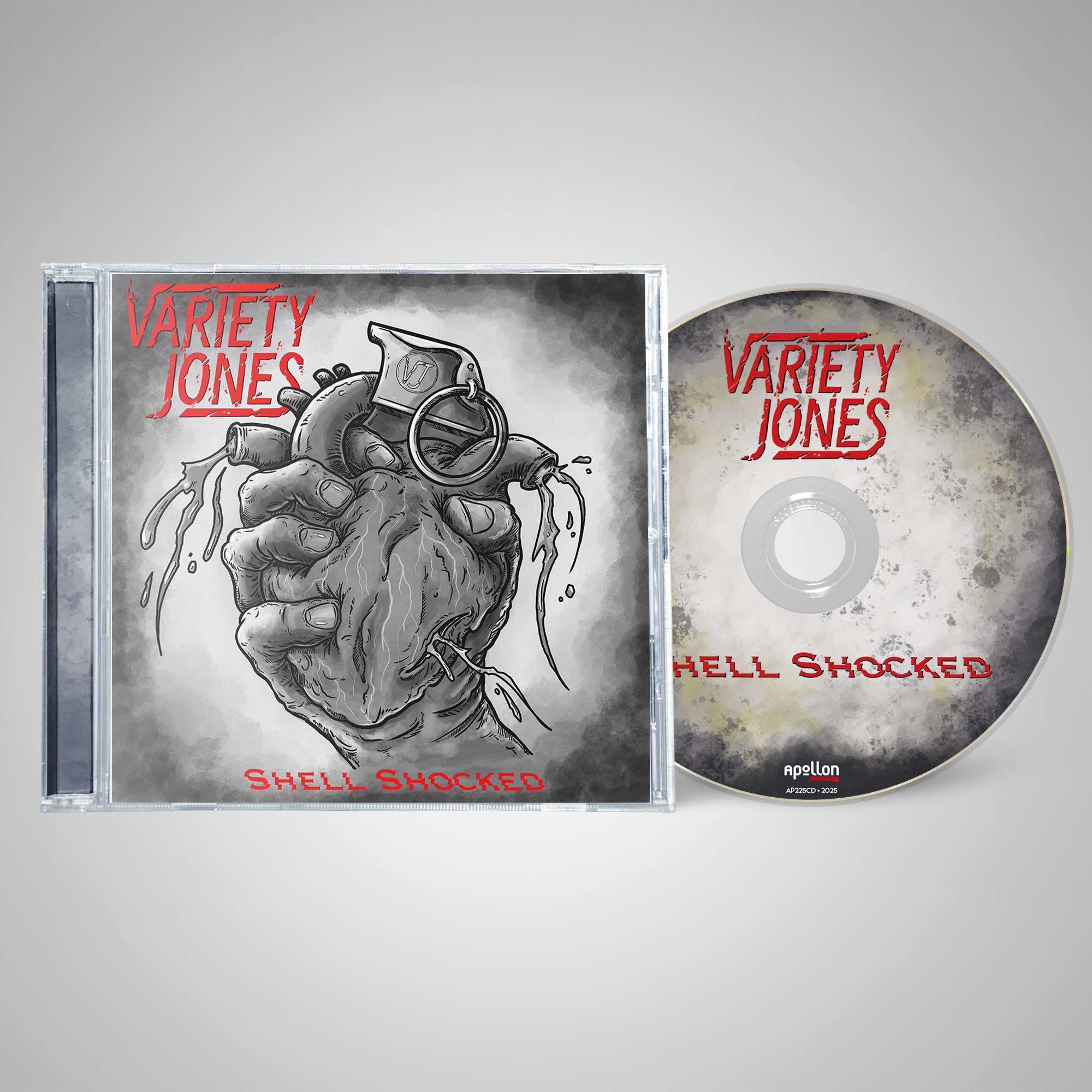 Apollon Records Variety Jones Shell Shocked CD hard rock 9 titres