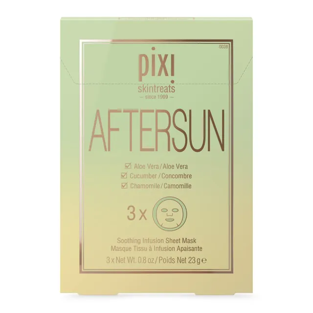 Pixi SunTreats Aftersun Masque Tissu Apres-Soleil Aloe Vera 3x23 g
