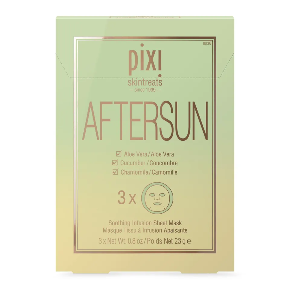Pixi SunTreats Aftersun Masque Tissu Apres-Soleil Aloe Vera 3x23 g