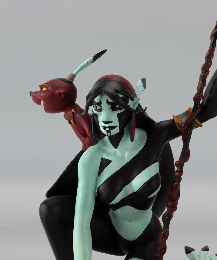 Attakus Luuna rocher version nuit HC15/15 statue 25 cm
