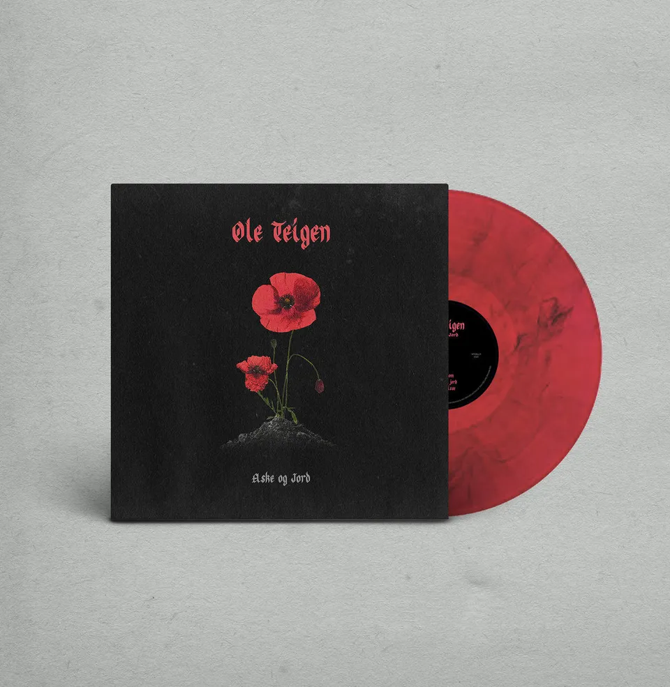 Apollon Records Ole Teigen Aske og Jord vinyle LP rouge noir