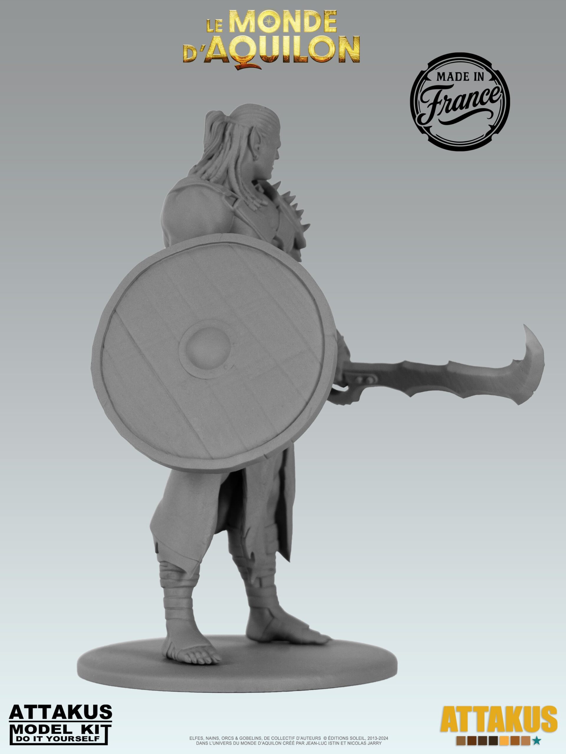 Attakus Model Kit Turuk Bouclier Elfes figurine à peindre 75 mm