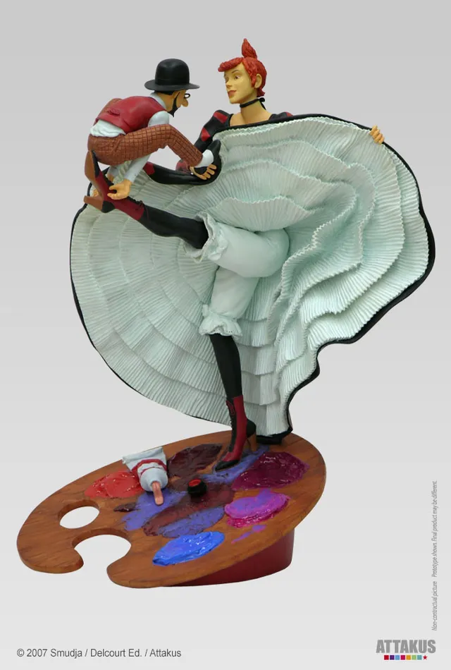 Attakus Femmes d'auteur Lautrec et Goulue statue 25 cm