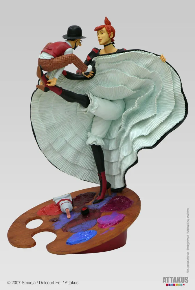 Attakus Femmes d'auteur Lautrec et Goulue statue 25 cm