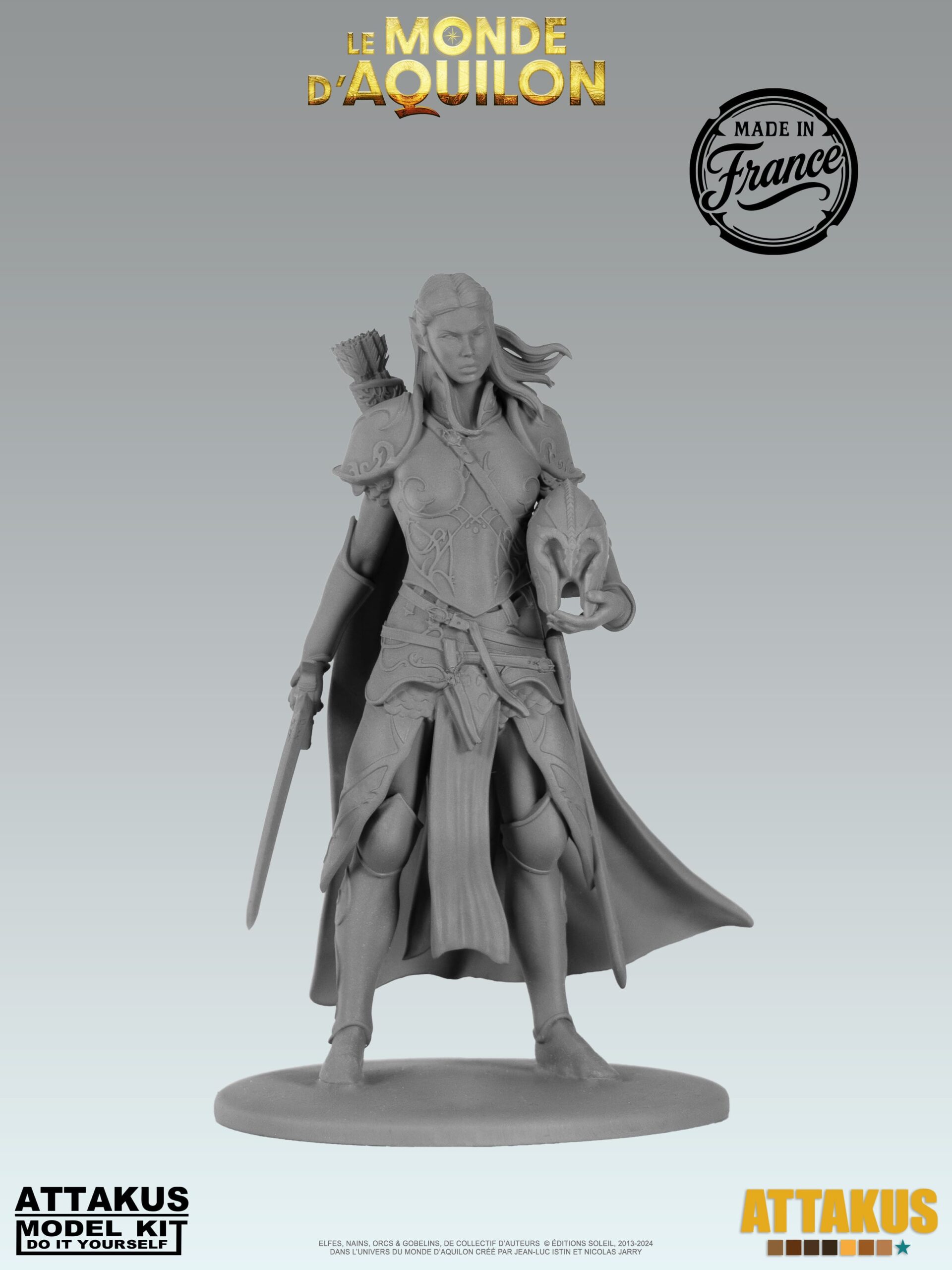 Attakus Model Kit Lanawyn Elfes figurine à peindre résine