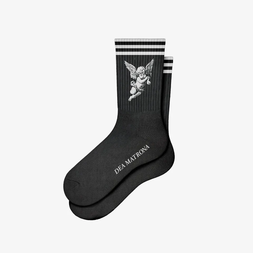 Dea Matrona Socks Chaussettes noires tissées