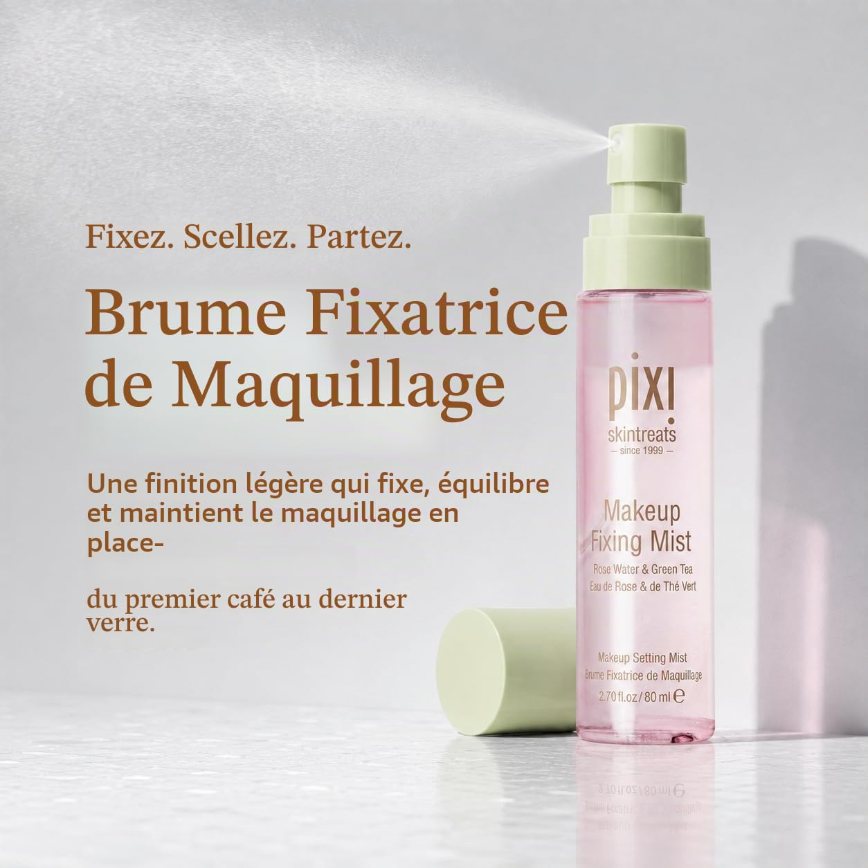 Pixi Skintreats Makeup Fixing Mist Brume Visage 80ml Rose