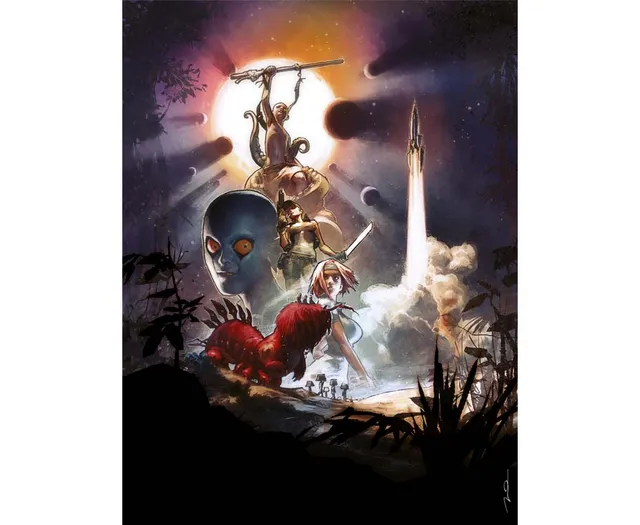 Attakus Atlas Affiche Parel Mondes de Wul 50x70 signée