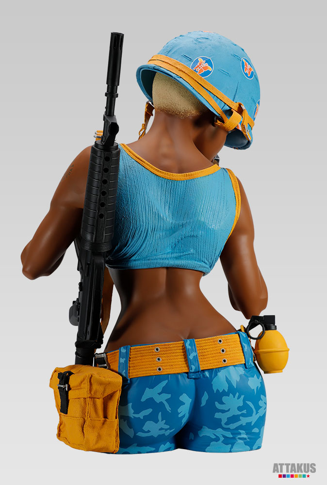 Attakus Prestige Full Métal Pépette bleue statue résine 80 cm