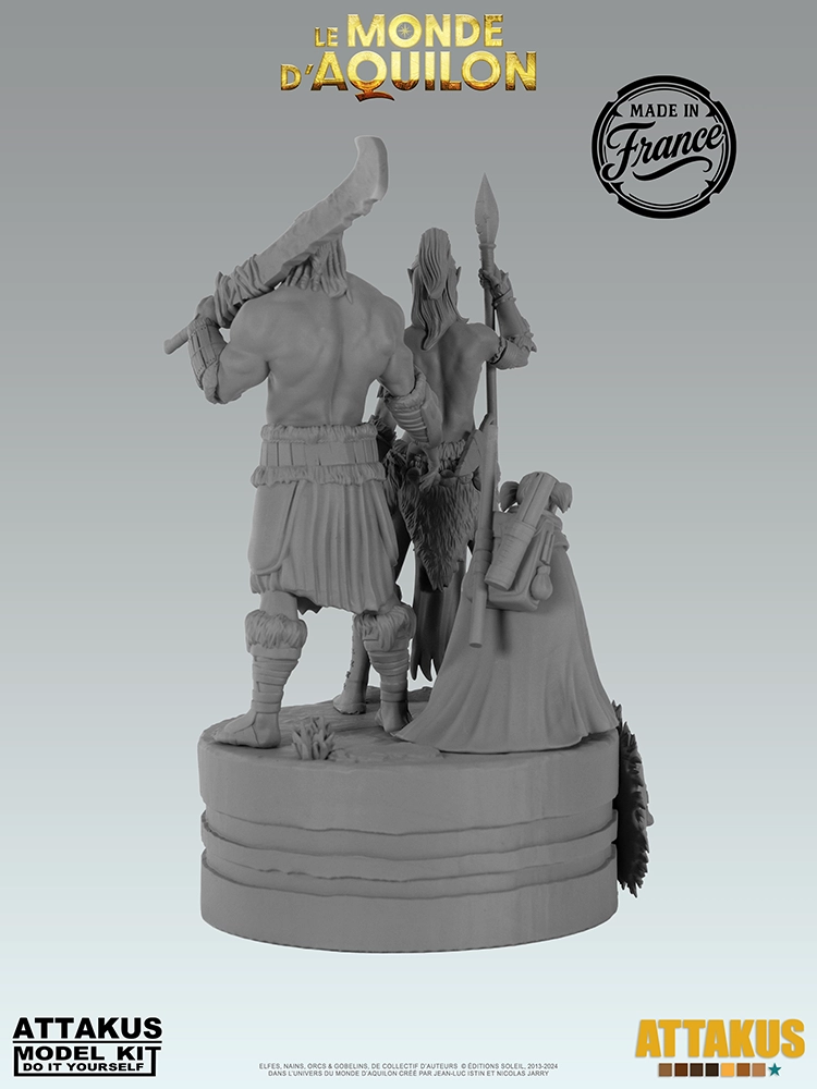 Attakus Model Kit diorama Elfes Masques AQ14D résine 120 mm