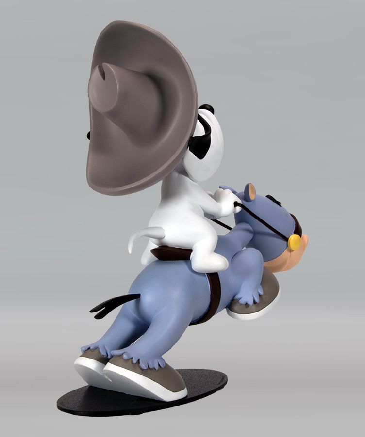 Attakus Prestige Droopy sur son âne figurine grande taille résine