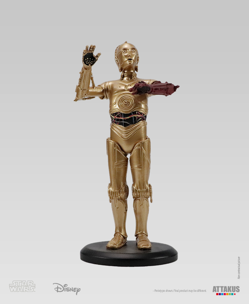 Attakus Elite C-3PO Bras rouge 1/10e statue résine 17,5 cm