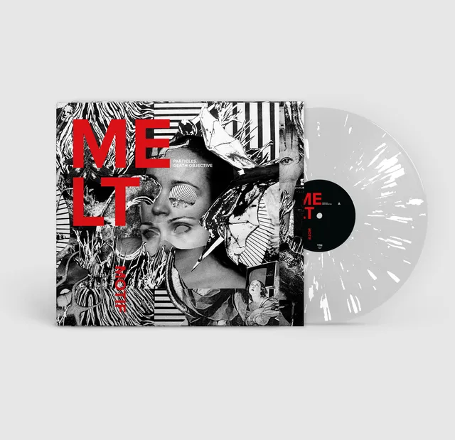 Apollon Records Melt Motif Particles vinyle LP splatter blanc