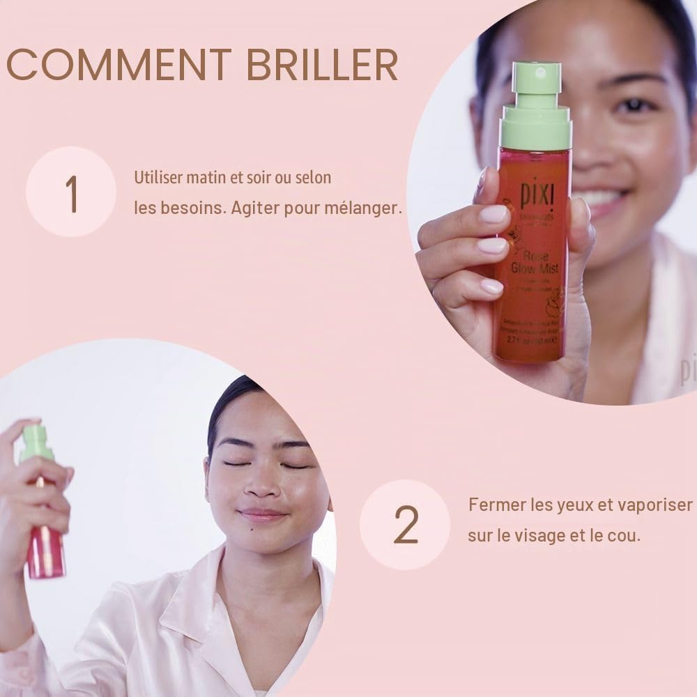 Pixi Rose Glow Mist brume visage rose 80 ml