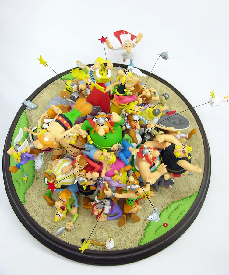 Attakus Astérix Bagarre 50 ans amitié statue n°001/500