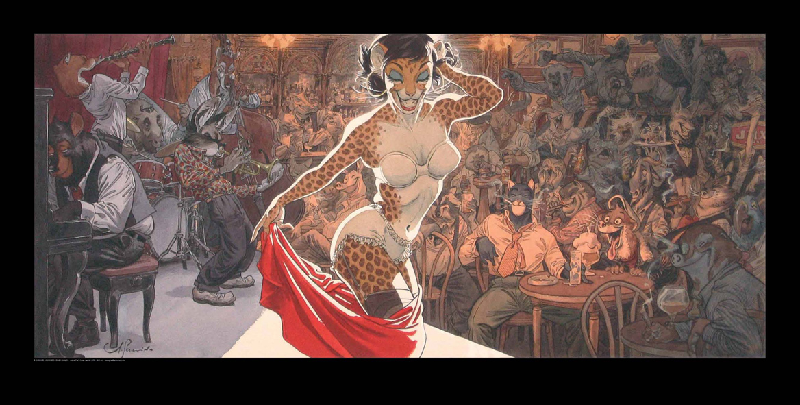Attakus Collection Atlas Blacksad Jazz Club affiche 100x50