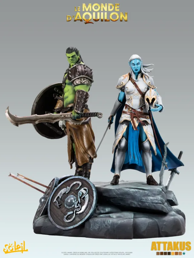 Attakus Prestige Diorama des boucliers Elfes diorama couleur 200 ex