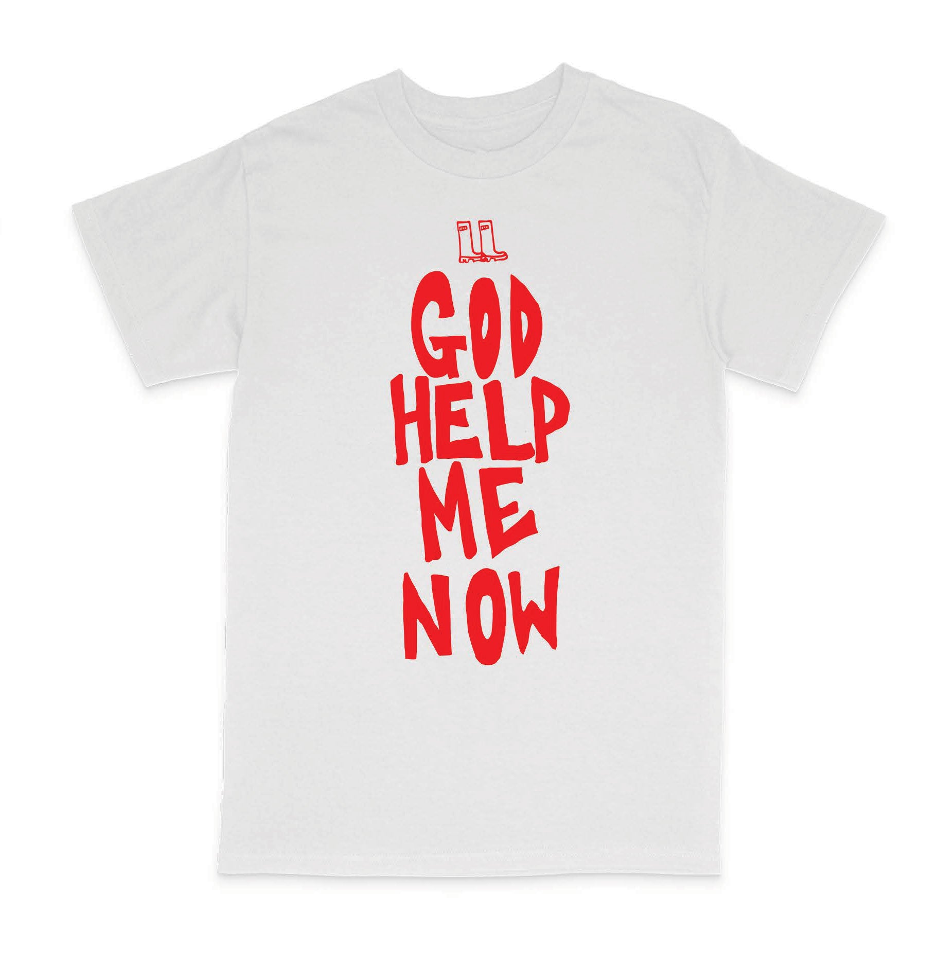 Ellur God Help Me Now t-shirt blanc rouge taille M