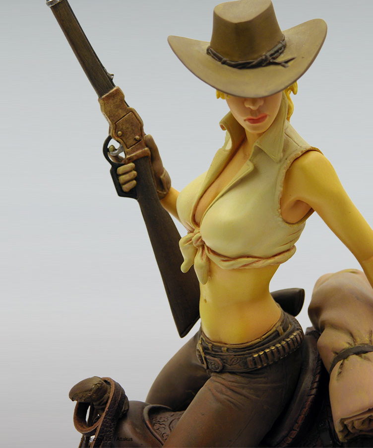 Attakus Prestige Angela à cheval statuette résine 39 cm EA 03/30
