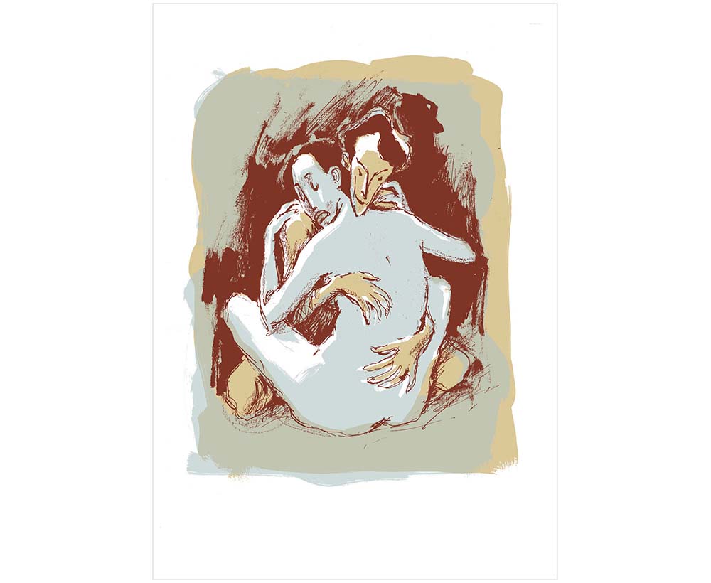 Attakus Atlas Rabaté sérigraphie 45x65 cm signée 100 ex