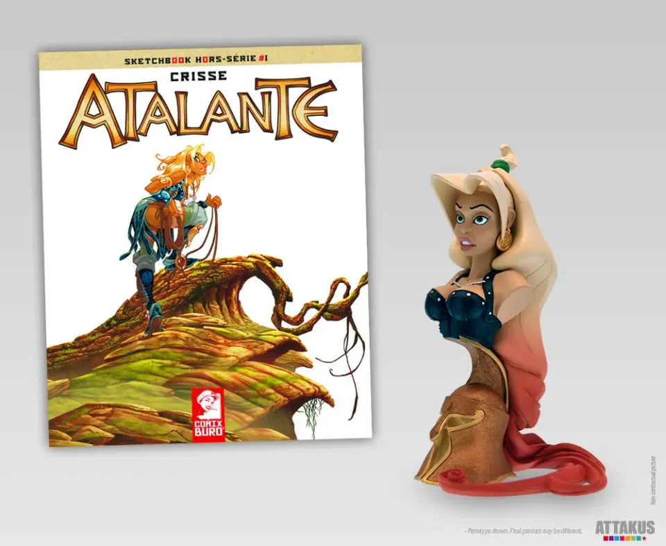 Attakus Prestige Atalante DC01 buste + sketchbook pack
