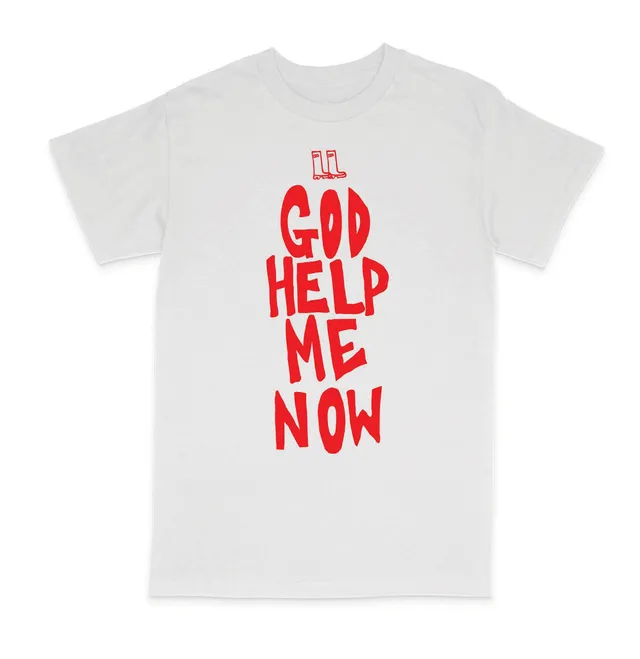 Ellur God Help Me Now t-shirt blanc rouge taille M