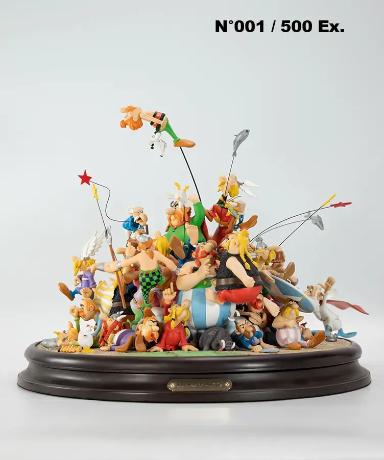 Attakus Astérix Bagarre 50 ans amitié statue n°001/500