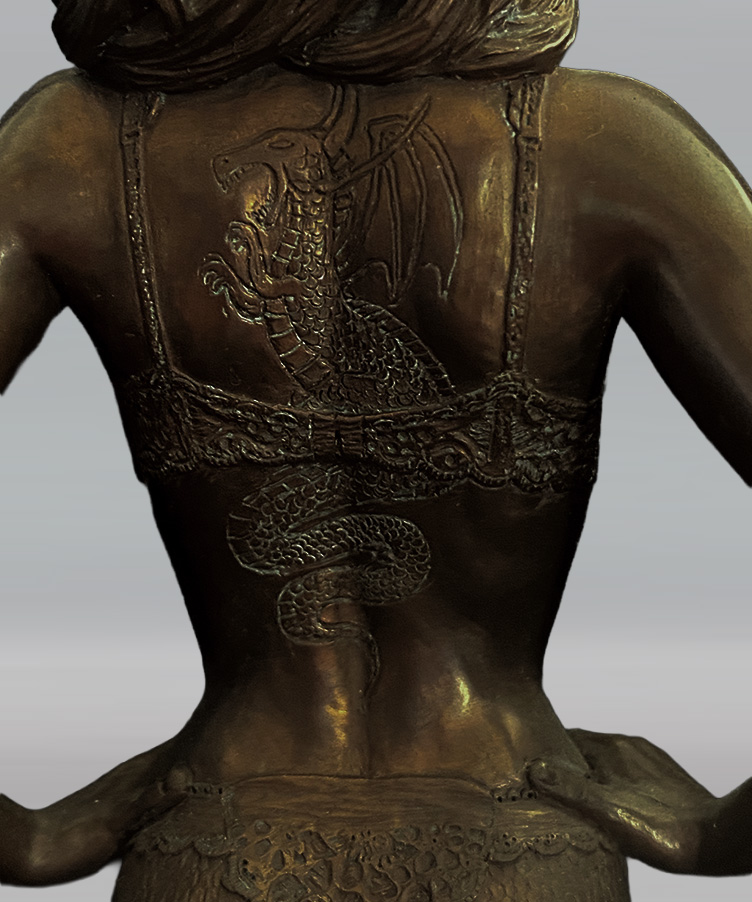 Attakus Prestige Aja Baiser mortel du dragon statue bronzallie