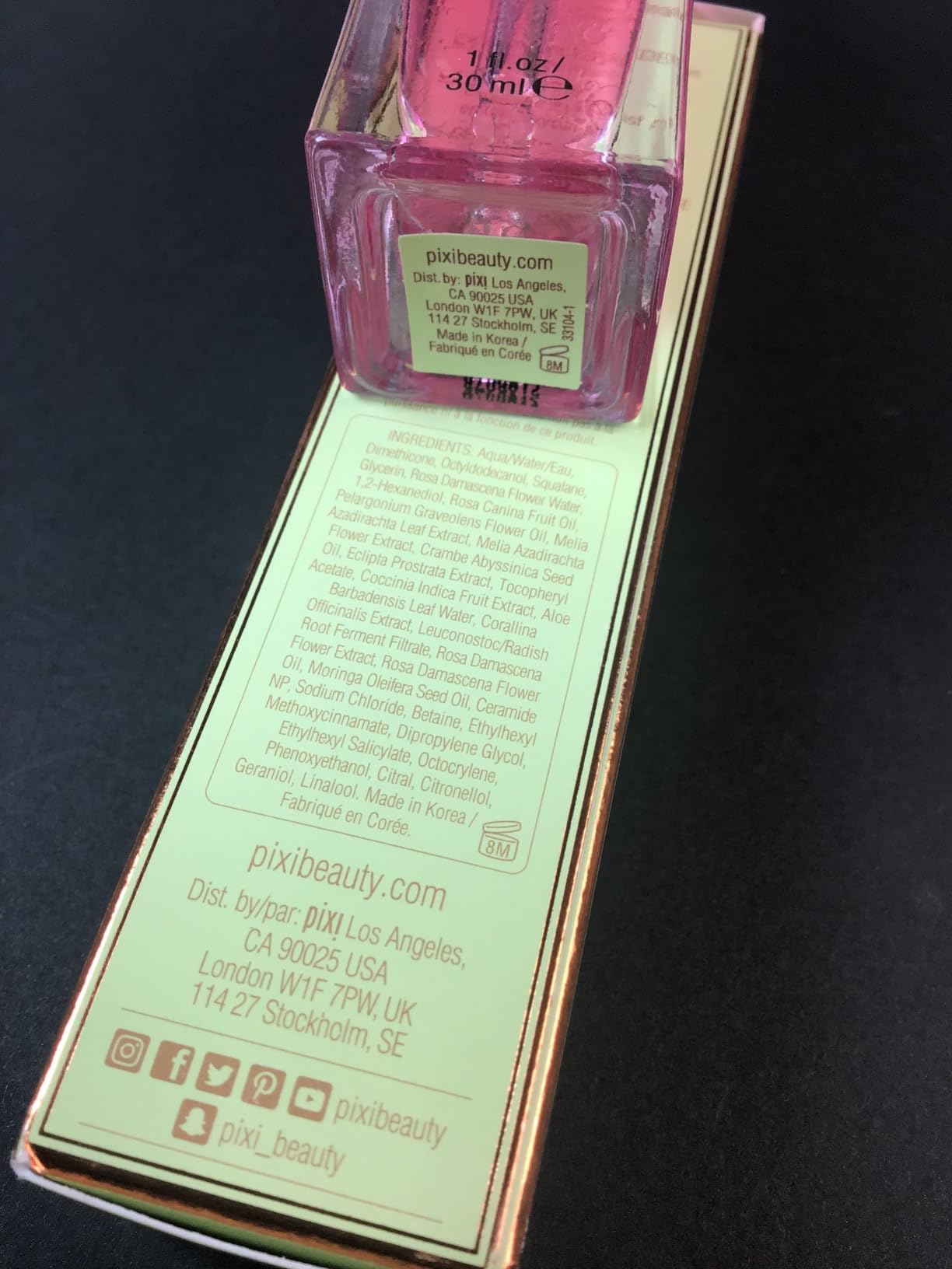 Pixi Rose Essence Oil huile visage rose triphasée 30 ml