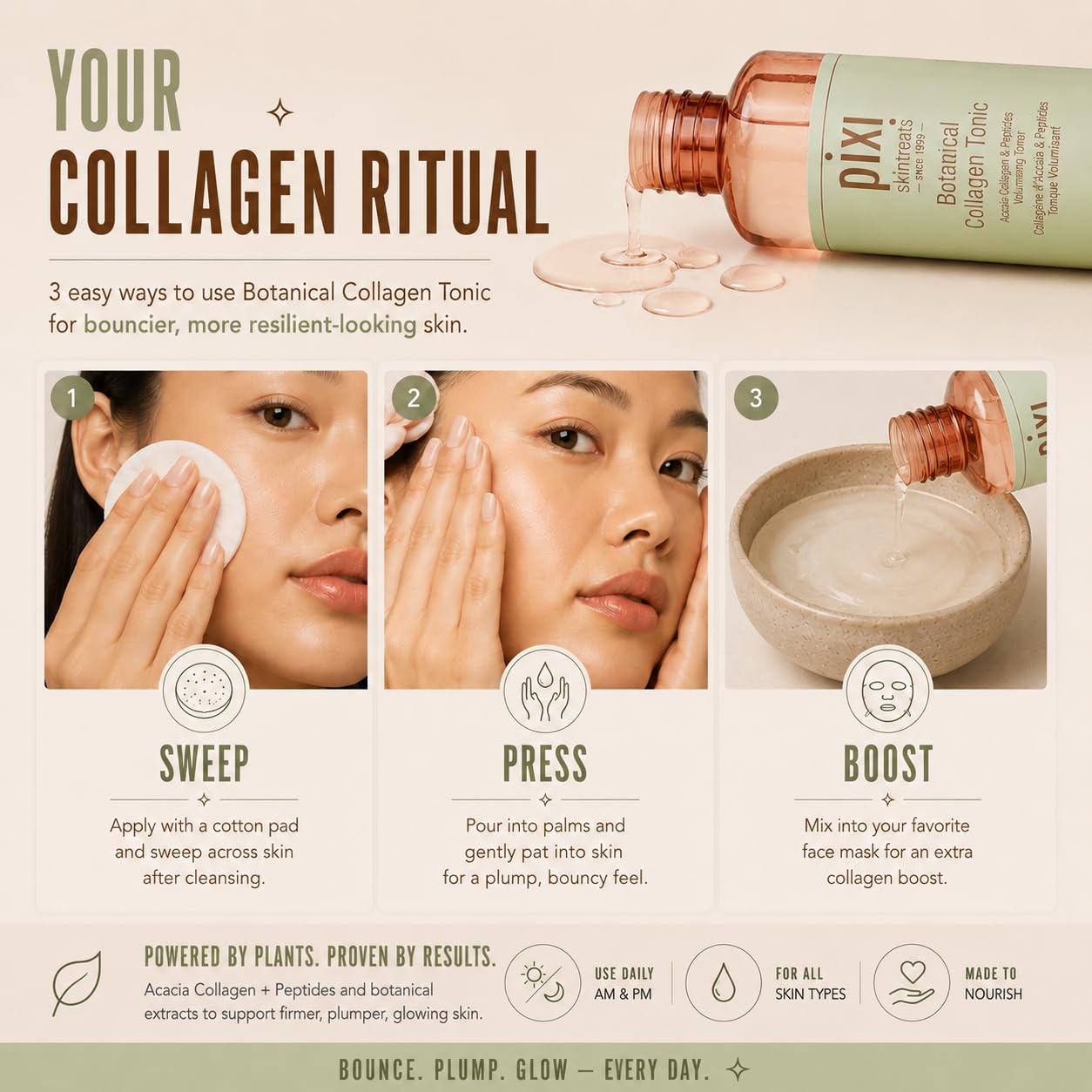 Pixi Botanical Collagen Tonic lotion peptides 100 ml