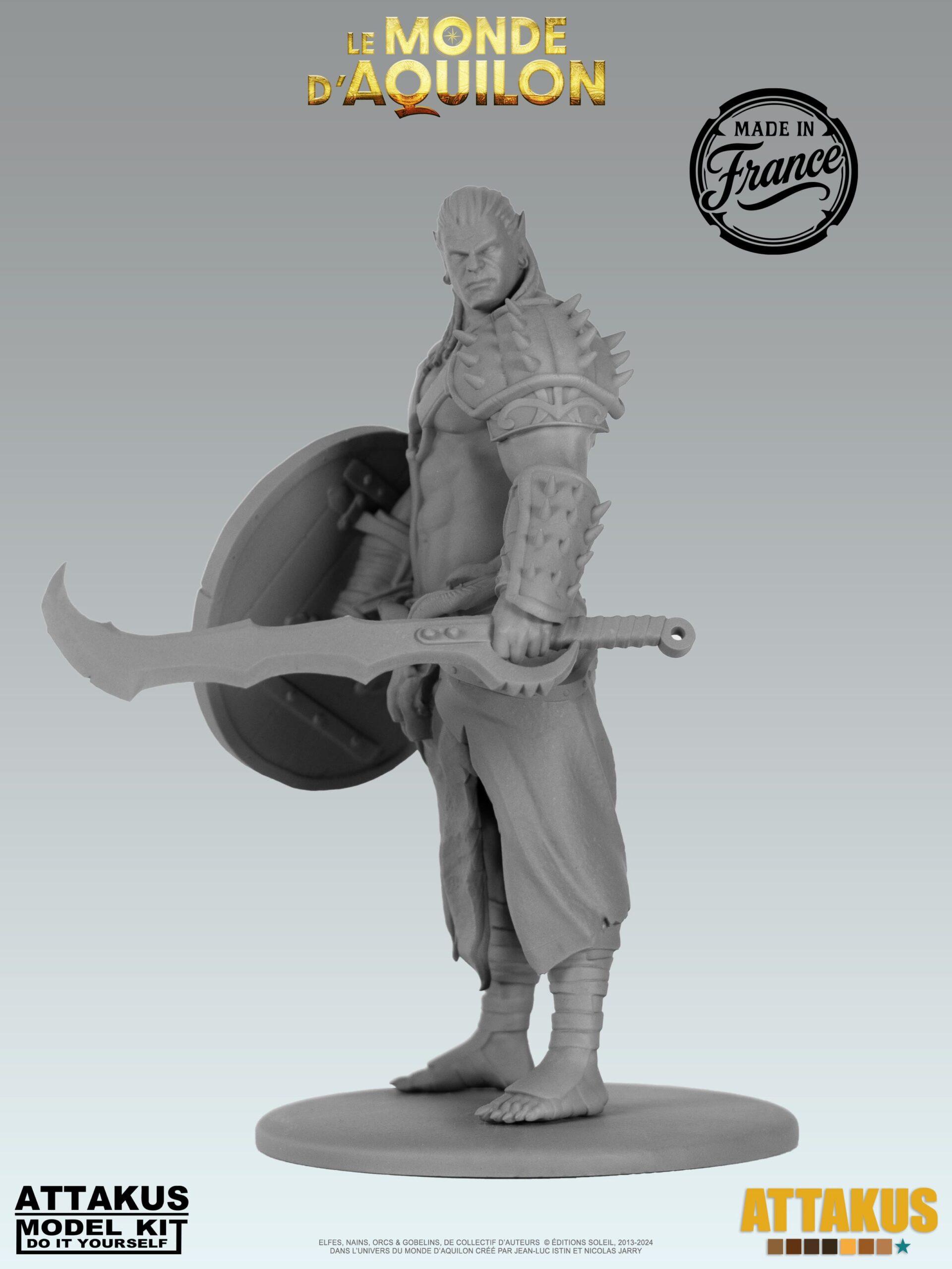 Attakus Model Kit Turuk Bouclier Elfes figurine à peindre 75 mm