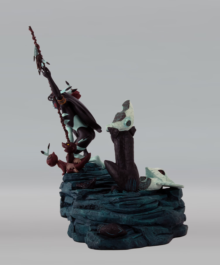 Attakus Luuna rocher version nuit HC15/15 statue 25 cm